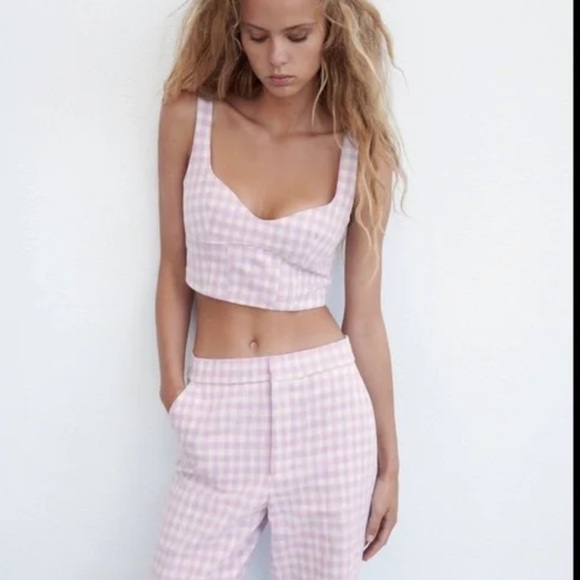 Zara gingham pants. - Picture 4 of 5